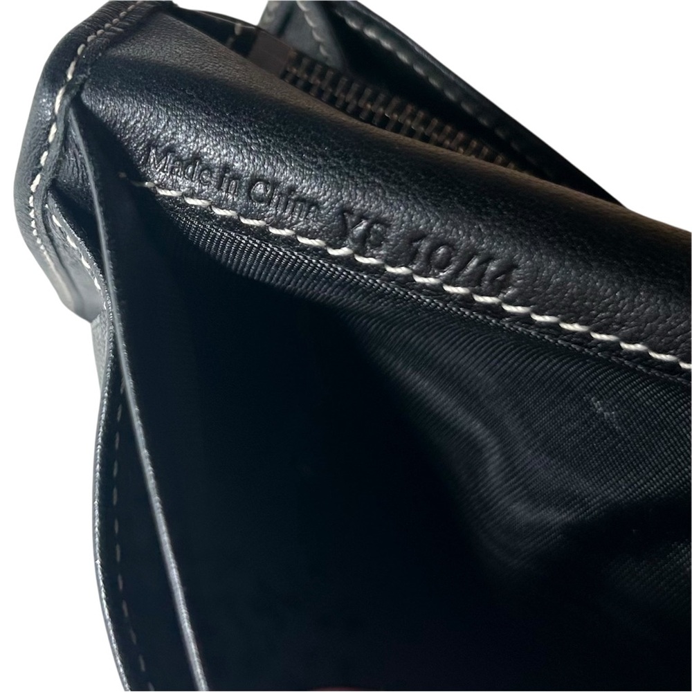 Celine Vintage Macadam Canvas Long Bi-fold Wallet in black with leather trim EUC - Picture 9 of 12